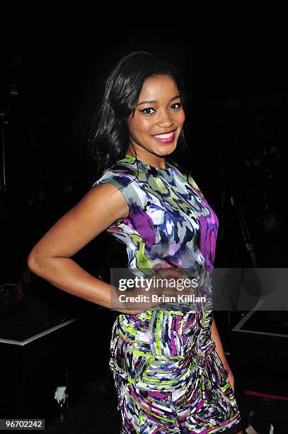 Actress Keke Palmer attends Rachel Roy Fall 2010 during Mercedes-Benz Fashion Week at Cedar Lake Studios on February 14, 2010 in New York City.