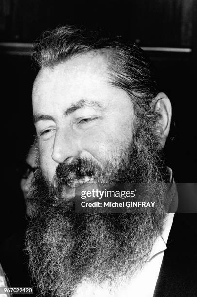 Portrait de l'artiste français Bernard Buffet, lors de son entrée à l'Académie des Beaux-Arts, le 22 janvier 1973 à Paris, France.