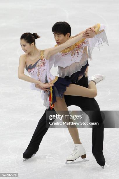 Dan Zhang and Hao Zhang of China compete in the figure skating pairs short program on day 3 of the Vancouver 2010 Winter Olympics at Pacific Coliseum...