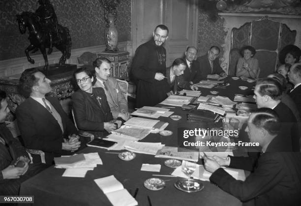 Deputy of Meurthe et Moselle, participating in the meeting of the federalist leaders of the Universal Movement for a Global Confederation, as...