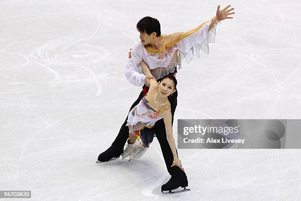 Dan Zhang and Hao Zhang of China compete in the figure skating pairs short program on day 3 of the Vancouver 2010 Winter Olympics at Pacific Coliseum...