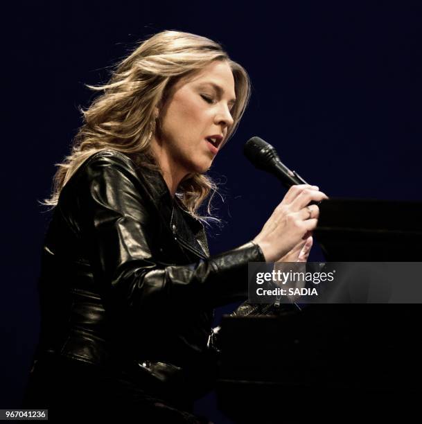 Diana Krall performs on stage during a concert at Le Palais des Congres Paris, on November 21, 2012 in Paris, France.