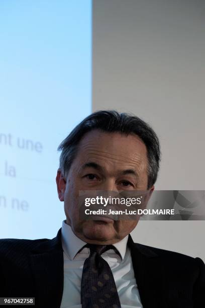 Gilles Keppel à l'Ecole des Mines, sous l'égide de l'Institut Montaigne lors d'aun débat sur le thème 'La France face au terrorisme' le 26 janvier...