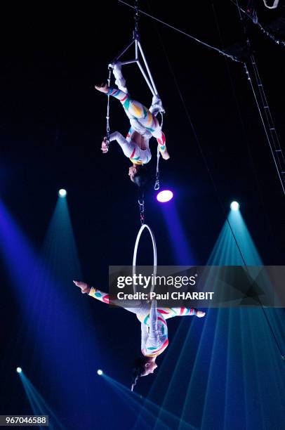 Cirkacuba au Cirque Phenix sur la pelouse de Reuilly, le 22 decembre 2016, Paris, France.