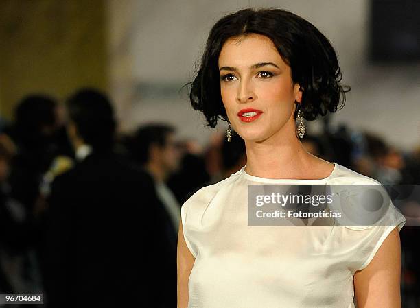 Blanca Romero arrives to the 2010 edition of the 'Goya Cinema Awards' ceremony at the Palacio de Congresos on February 14, 2010 in Madrid, Spain.