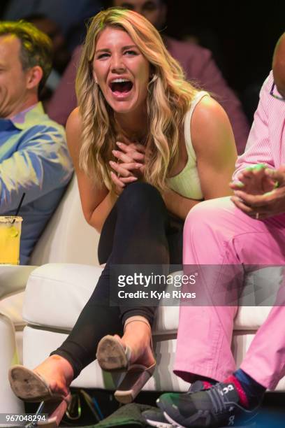 Charissa Thompson participates in the Celebrity Auction at Midland Theater during the Big Slick Celebrity Weekend benefitting Children's Mercy...