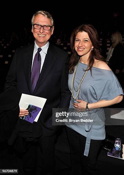 Producer Mike Nichols attends the Diane Von Furstenberg Fall 2010 Fashion Show during Mercedes-Benz Fashion Week at The Tent at Bryant Park on...