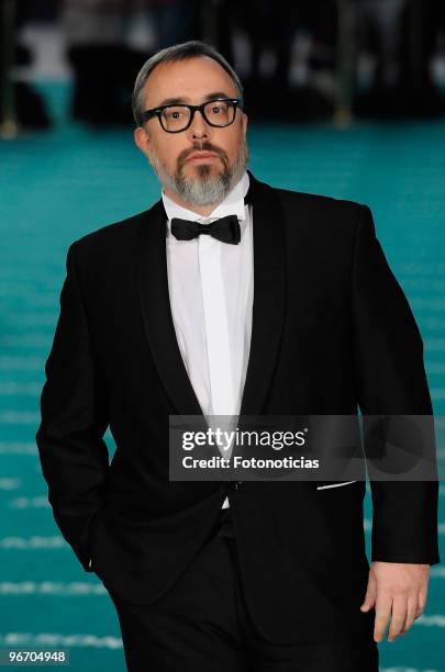 Alex de la Iglesia arrives to the 2010 edition of the 'Goya Cinema Awards' ceremony at the Palacio de Congresos on February 14, 2010 in Madrid, Spain.