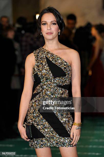 Veronica Sanchez arrives to the 2010 edition of the 'Goya Cinema Awards' ceremony at the Palacio de Congresos on February 14, 2010 in Madrid, Spain.