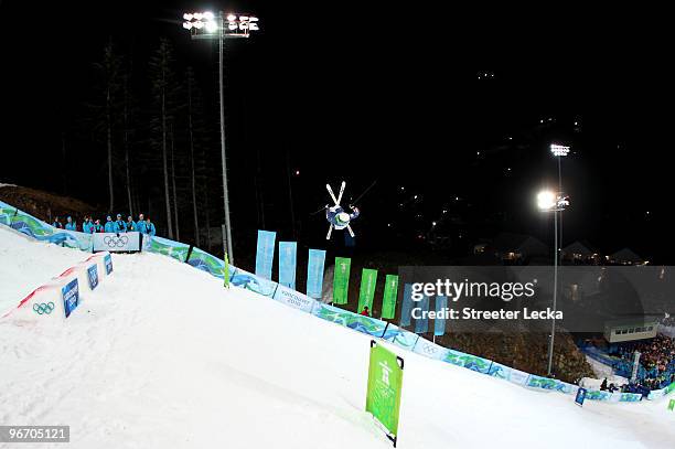 Bryon Wilson of United States competes during the Freestyle Skiing Men's Moguls on day 3 of the 2010 Winter Olympics at Cypress Freestyle Skiing...