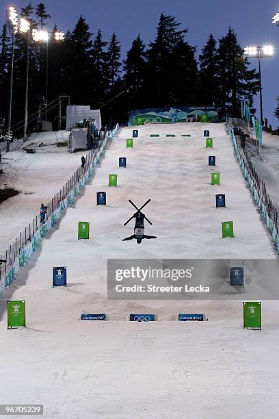 Nathan Roberts of United States competes during the Freestyle Skiing Men's Moguls on day 3 of the 2010 Winter Olympics at Cypress Freestyle Skiing...