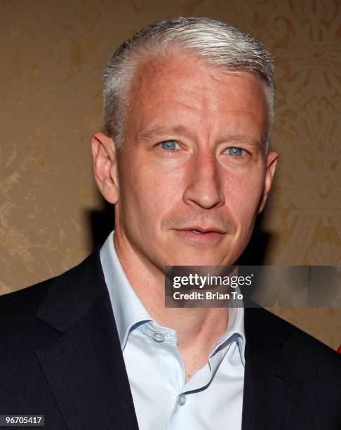 Honoree Anderson Cooper attends charity fundraiser for Sheila Kar Health Foundation at The Beverly Hilton hotel on February 14, 2010 in Beverly...