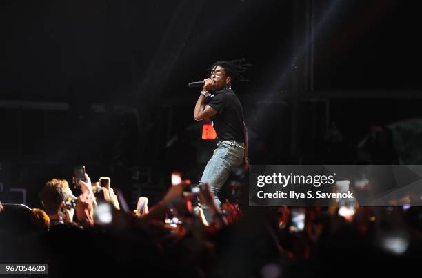 Lil Uzi Vert performs during 2018 Governors Ball Music Festival - Day 3 on June 3, 2018 in New York City.