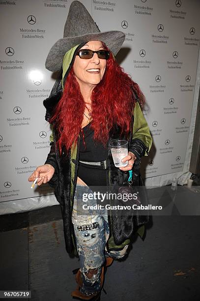 Designer Patricia Fields attends Mercedes-Benz Fashion Week at Bryant Park on February 14, 2010 in New York, New York.