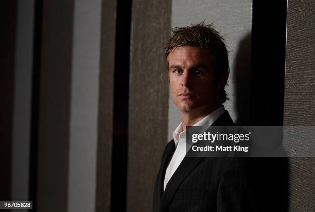 Matt Thompson of the Newcastle Jets poses during the 2010 A-League Finals Series Launch at the Sheraton on the Park Hotel on February 15, 2010 in...