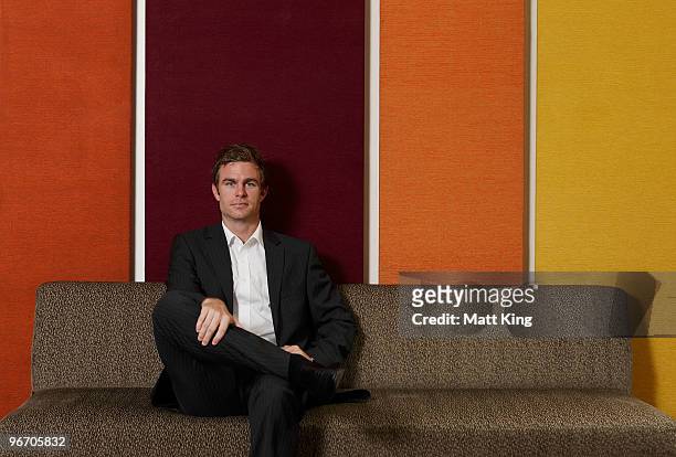 Matt Thompson of the Newcastle Jets poses during the 2010 A-League Finals Series Launch at the Sheraton on the Park Hotel on February 15, 2010 in...