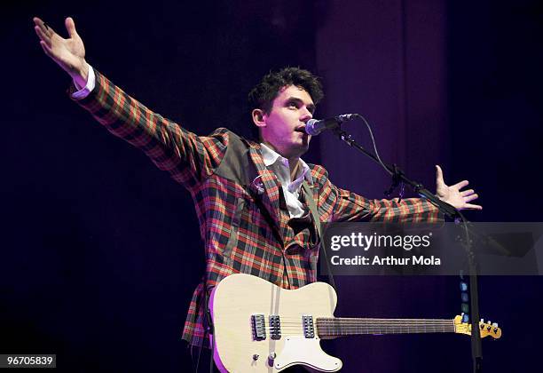 Singer John Mayer performs in Concert at the Air Canada Centre on February 14, 2010 in Toronto, Canada.