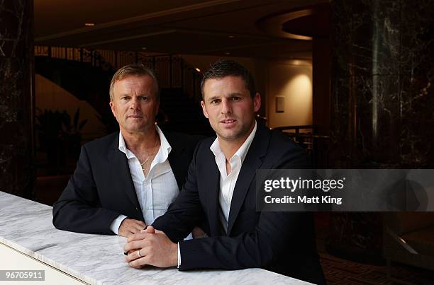 Newcastle Jets coach Branko Culina and Jason Culina of Gold Coast United pose during the 2010 A-League Finals Series Launch at the Sheraton on the...