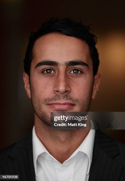 Tarek Elrich of the Newcastle Jets poses during the 2010 A-League Finals Series Launch at the Sheraton on the Park Hotel on February 15, 2010 in...