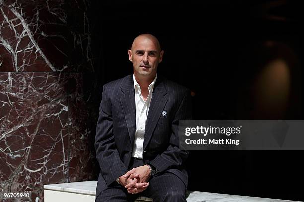 Kevin Muscat of the Melbourne Victory poses during the 2010 A-League Finals Series Launch at the Sheraton on the Park Hotel on February 15, 2010 in...