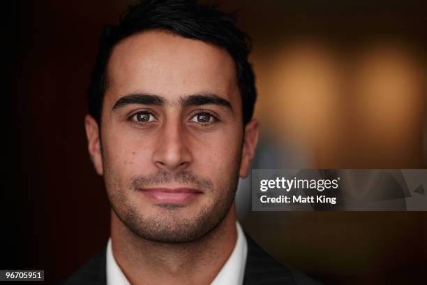 Tarek Elrich of the Newcastle Jets poses during the 2010 A-League Finals Series Launch at the Sheraton on the Park Hotel on February 15, 2010 in...