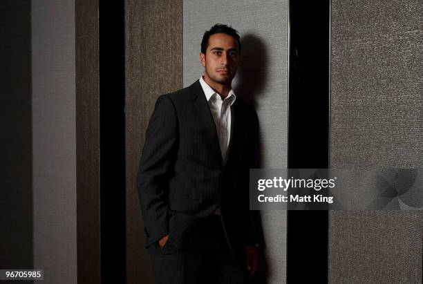 Tarek Elrich of the Newcastle Jets poses during the 2010 A-League Finals Series Launch at the Sheraton on the Park Hotel on February 15, 2010 in...