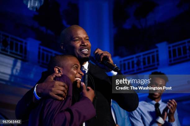 Jamie Foxx dances with Jonell Floyd headlines the 13th annual National Capital Area Cinderella Ball, a prom for children with a disability or a...