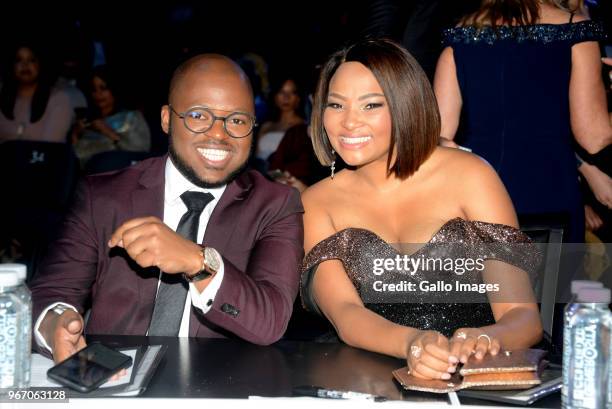 Khaya Dlanga and Siba Mtongana is a South African celebrity chef during the Miss SA 2018 beauty pageant grand finale at the Time Square Sun Arena on...