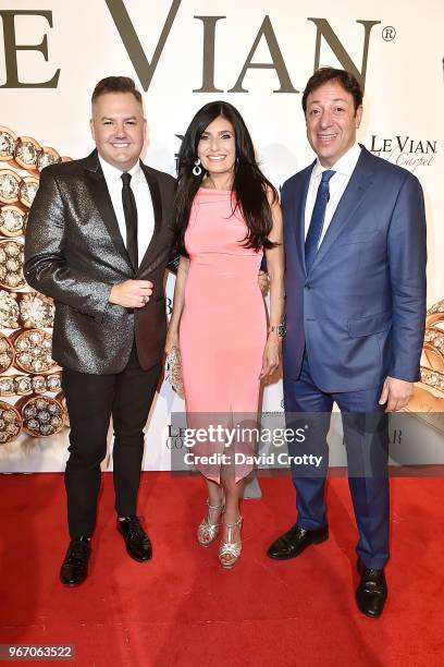 Ross Mathews, Miranda LeVian and Eddie LeVian attend the Le Vian 2019 Red Carpet Revue on June 3, 2018 in Las Vegas, Nevada.