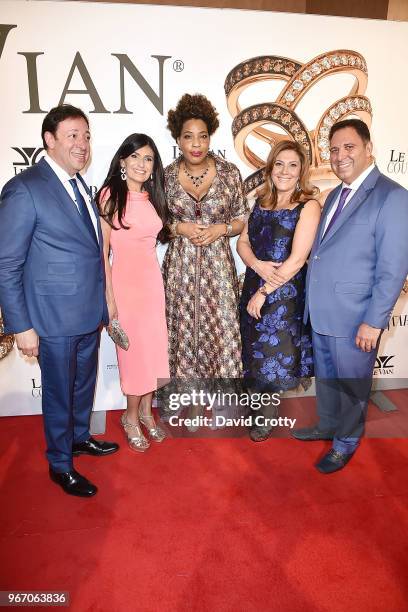 Eddie LeVian, Miranda LeVian, Macy Gray, Elizabeth LeVian and Moussa LeVian attend the Le Vian 2019 Red Carpet Revue on June 3, 2018 in Las Vegas,...