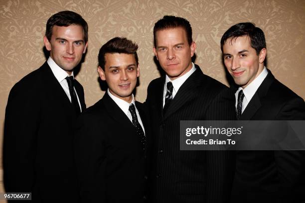 Daniel Reichard, Michael Longoria, Christian Hoff, and Matthew Scott, from The Jersey Boys original cast, attend the charity fundraiser for Sheila...