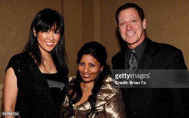 Dr. Rita Ng, Dr. Sheila Kar, and Joe Piscopo attend charity fundraiser for Sheila Kar Health Foundation at The Beverly Hilton hotel on February 14,...