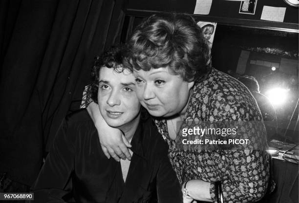 Michel Sardou with his mother Jackie.
