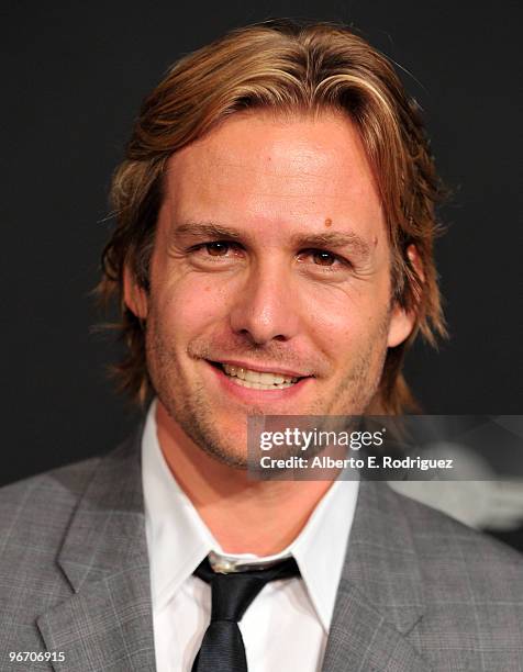 Actor Gabriel Macht arrives at the Santa Barbara International Film Festival closing night screening of "Middle Men" on February 14, 2010 in Santa...