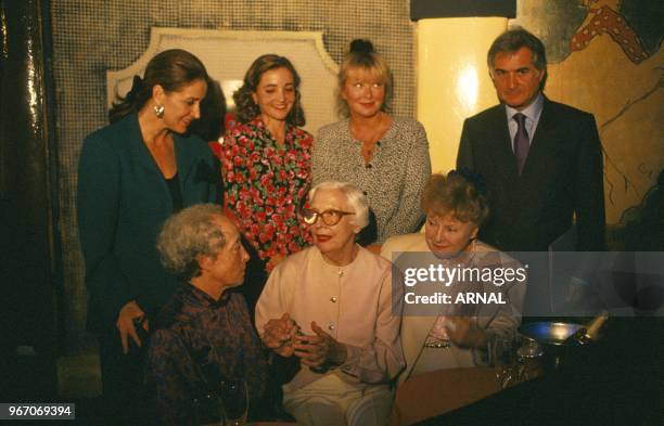 Francoise Fabian, Dominqiue Blanc, Marina Vlady, Jean-Claude Brialy, x, Arletty and Odette Joyeux.