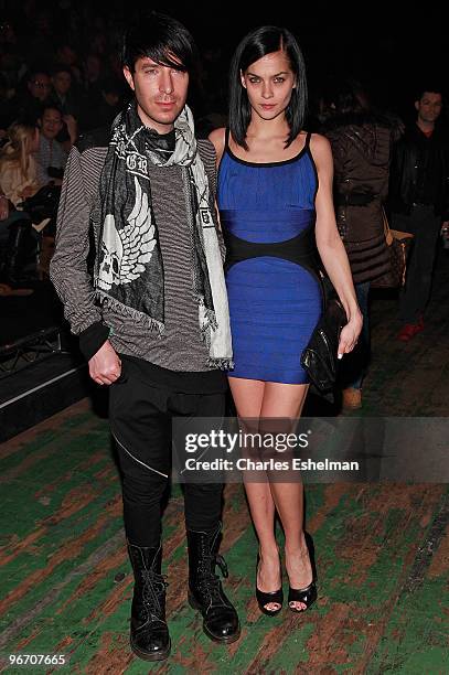 Misshapes' Greg Krelenstein and Leigh Lezark attend the Y-3 Fall 2010 fashion show during Mercedes-Benz Fashion Week at the Park Avenue Armory on...