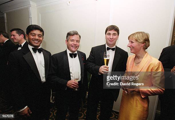 Brendan Gallagher of the Daily Telegraph with friends at the IRB Awards ceremony held at the Mayfair Theatre, in London. \ Mandatory Credit: Dave...