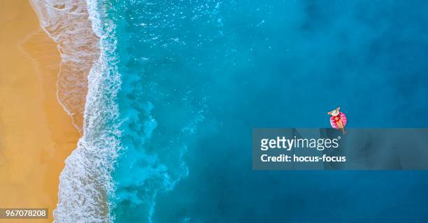 swimming in clear turquoise sea at summer - antalya stock pictures, royalty-free photos & images