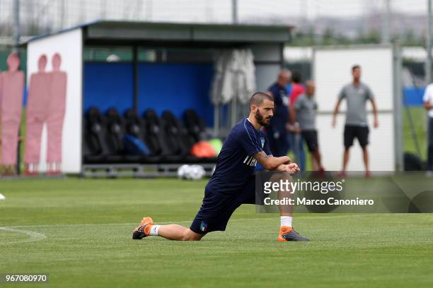 Leonardo Bonucci of Italy during a Italy training session on the eve of the international friendly football match between Italy and The Netherlands.