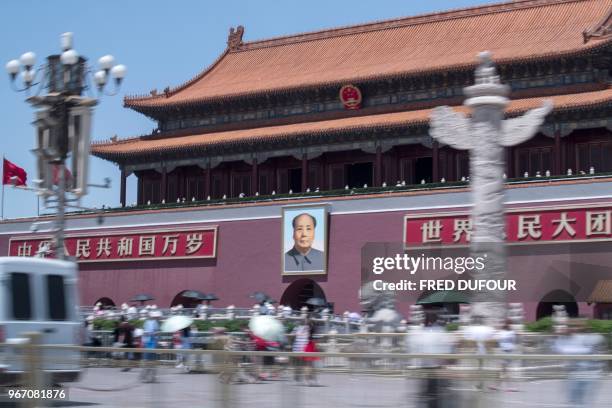 The Forbidden City is seen in Beijing on June 4 on the anniversary of the 1989 crackdown on protesters. - Hundreds -- by some estimates more than a...