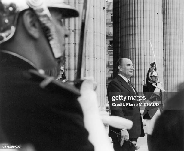 Election of François Mitterrand, May 21, 1981 at the Panthéon;Paris : élection de François Mitterrand, le 21 mai 1981 au Panthéon 19810521.