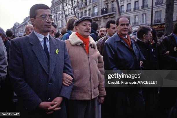 Manifestation contre la guerre du Golfe à Paris, le 26 janvier 1991, France.