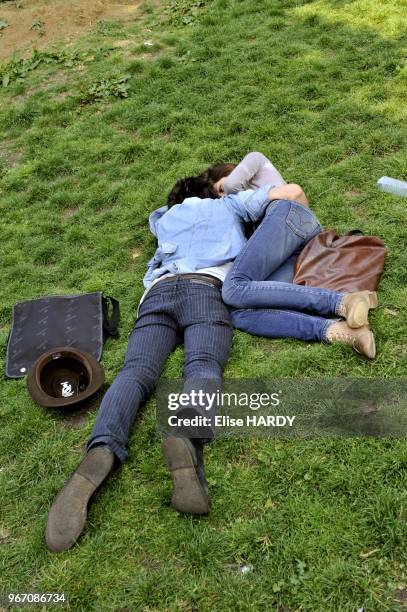 Love Parc Monceau on April 26, 2011 in Paris, France.