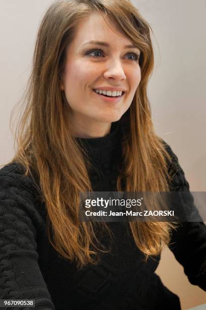 écrivain franco-belge Diane Ducret lors de 'Livre Paris', le 36e Salon du Livre le 19 mars 2016, Paris, France.