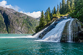 Waterfall Along Alaska's Tracy Arm Fjord