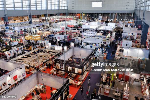 Vue générale de ' Livre Paris', le Salon du Livre, 17 mars 2016, Paris, France.