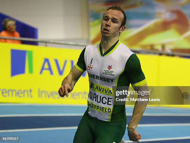 Tom Druce of the Channel Islands in action during the Mens 400m Heats during the first day of the AVIVA World Trials and UK Championships at the EIS...