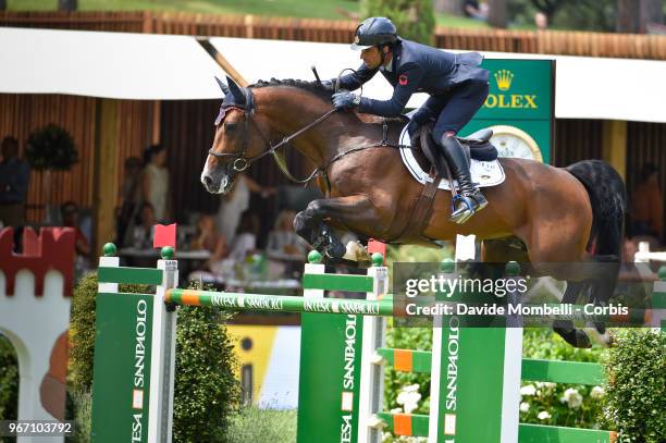 Emilio BICOCCHI of Italy, riding Call Me, during Rolex Grand Prix Piazza di Siena on May 27, 2018 in Villa Borghese Rome, Italy. "n HH CALLAS