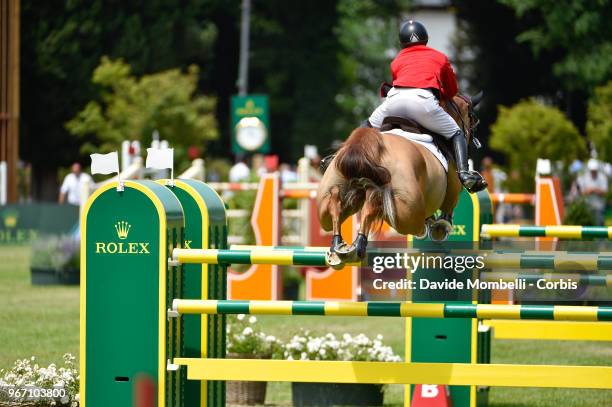 Francois Lamontagne of Canada, riding Chanel Du Calvaire, during Rolex Grand Prix Piazza di Siena on May 27, 2018 in Villa Borghese Rome, Italy.