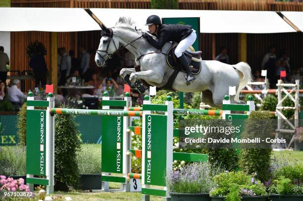 Michael DUFFY of Ireland, riding LAPUCCINO 2 during the Rolex Grand Prix Piazza di Siena in Villa Borghese on May 27, 2018 in Rome, Italy.